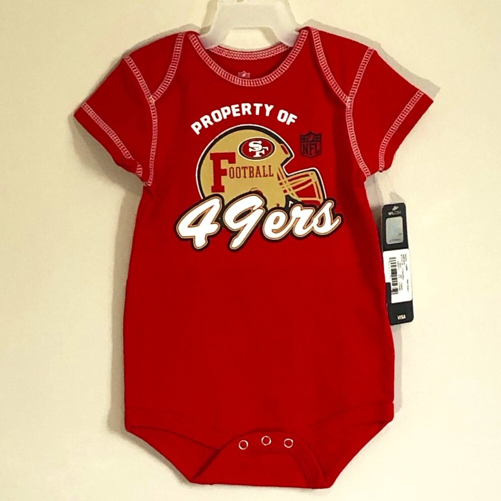 18M 3 Snap NFL Team Onesie San Francisco 49ers BNWT!!